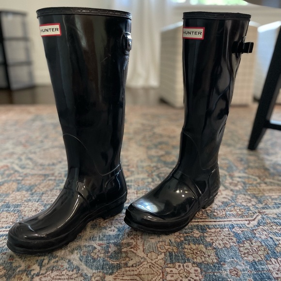 Black Original Tall Hunter Boots - Picture 2 of 6